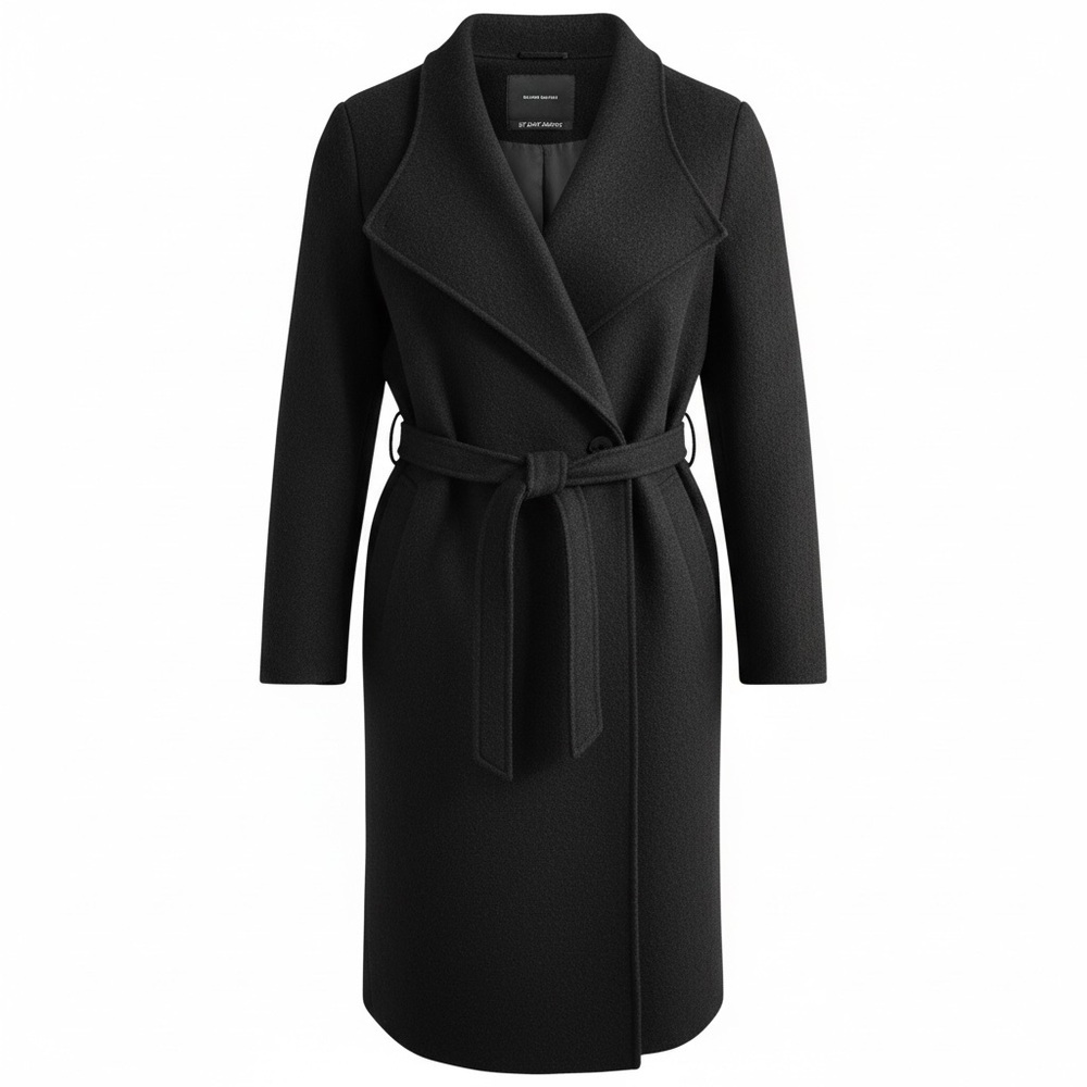 Scotch & Soda Maison Scotch Classic Black Wool Coat